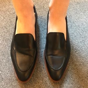 Everlane black leather loafers